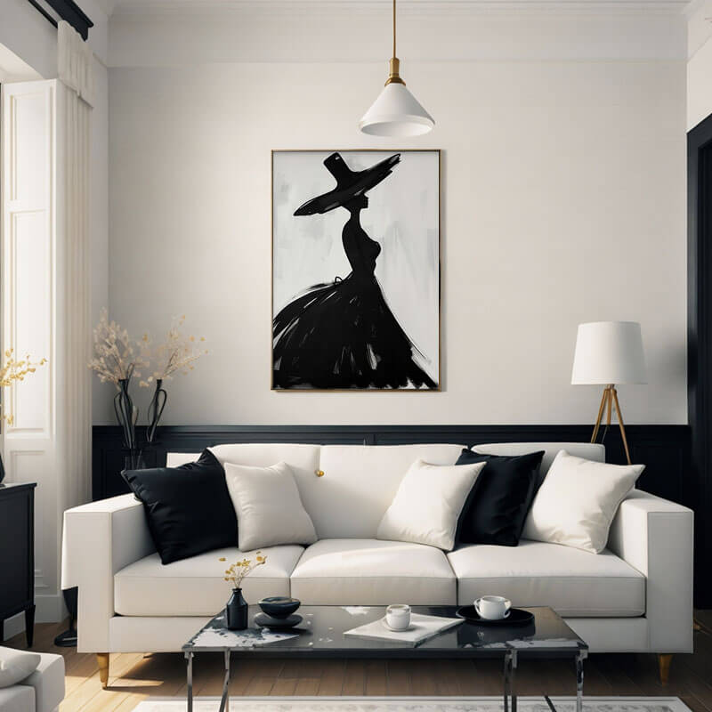 Modern Minimalist Wall Art Painting - Women In Vogue - Hues Art Lab