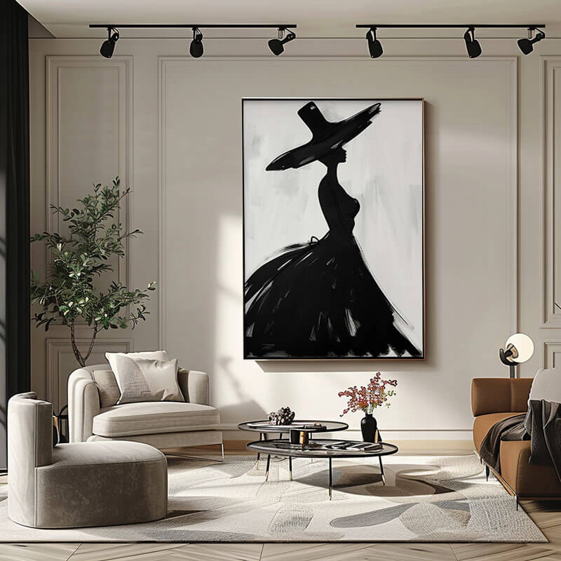 Modern Minimalist Wall Art Painting - Women In Vogue - Hues Art Lab