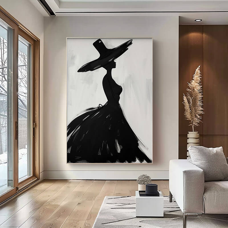 Modern Minimalist Wall Art Painting - Women In Vogue - Hues Art Lab