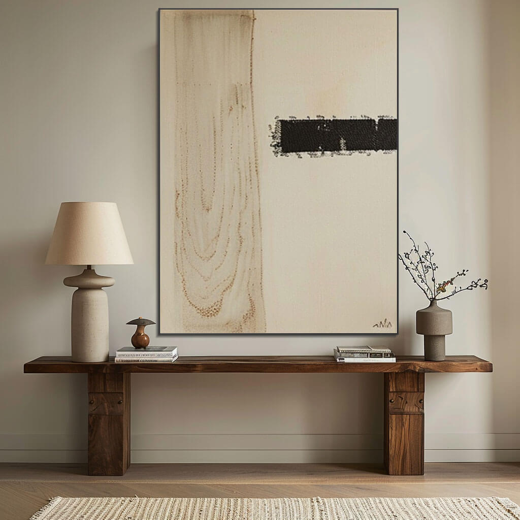 Wood Grain - Large Wabi Sabi Art Painting - Hues Art Lab