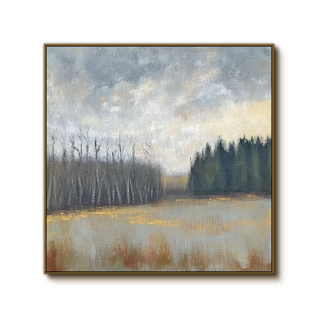 Woodland Solitude forest landscape artwork with quiet woodland atmosphere
