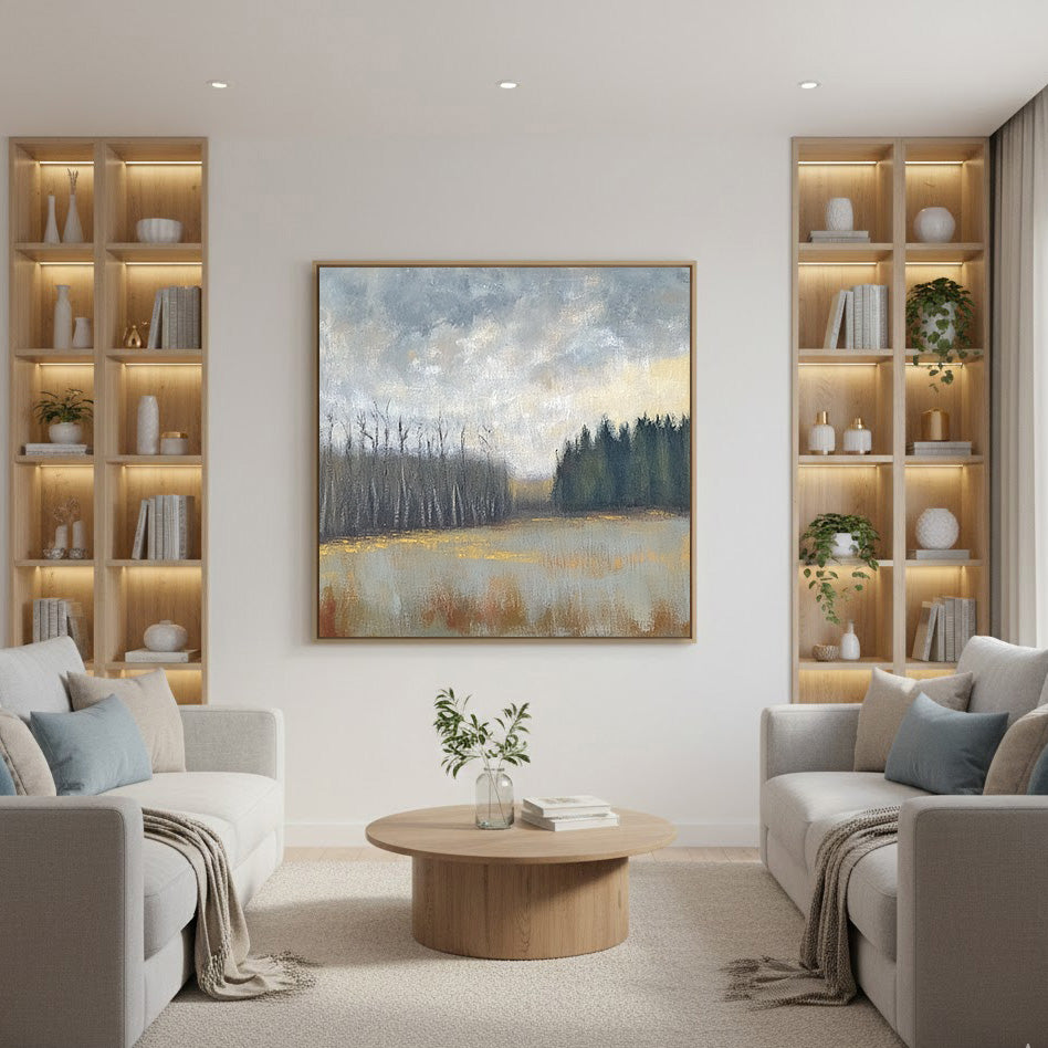 Woodland Solitude gallery view of impressionist forest canvas art